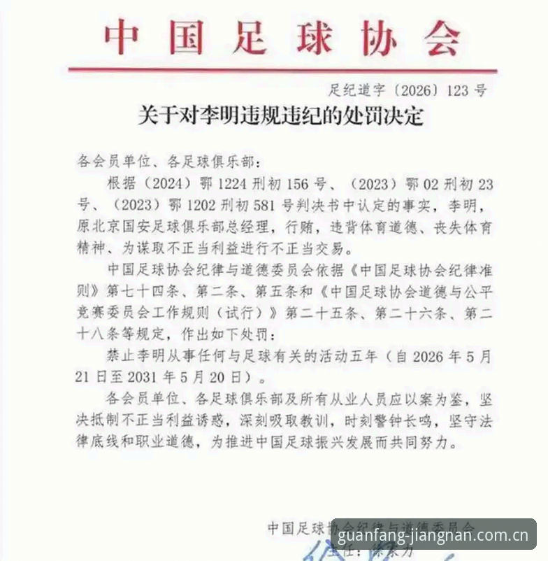 中国足协第三批禁足名单解读教程——通过江南app平台深入理解足球反腐事件